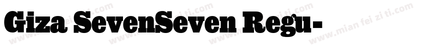 Giza SevenSeven Regu字体转换